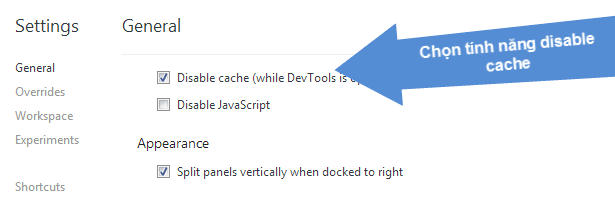Chrome Dev Tools - Disable Cache
